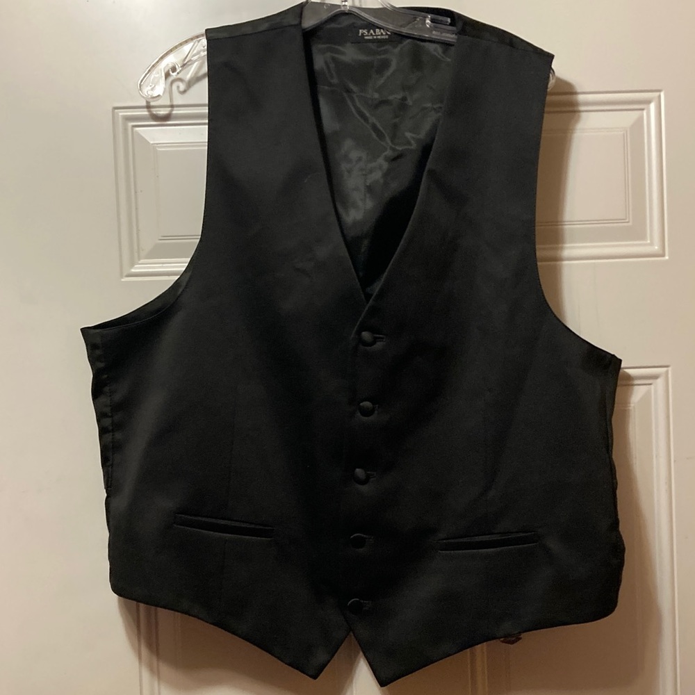 Jos A Bank Black Button-Up Vest XL
